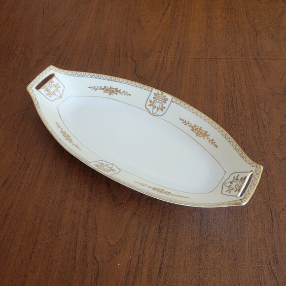 Vintage Noritake Gold Moriage Celery Dish Serving tray - Picture 14 of 16